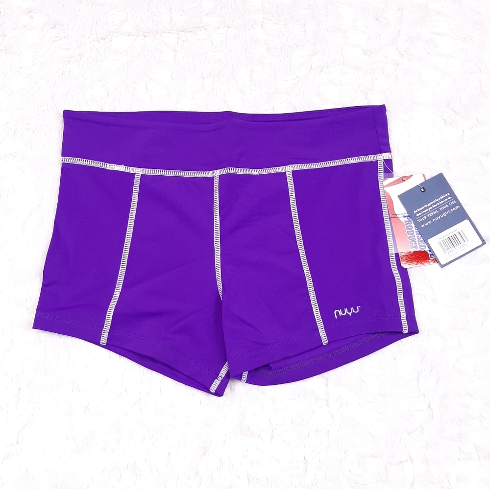 Nuyu Kansas State micro mini shorts Y2K collegiate logo sports game day stretch